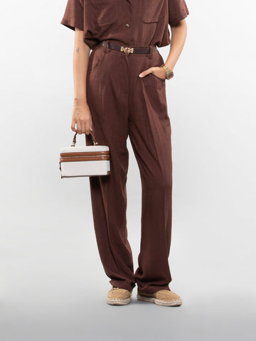 Straight linen pants