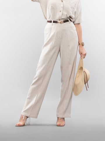 Straight linen pants