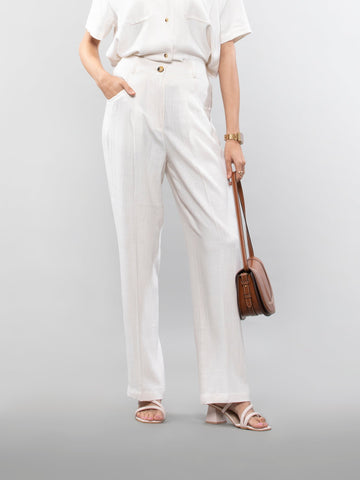 Straight linen pants