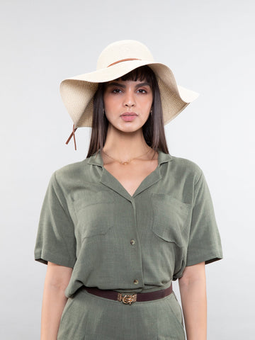 Short-sleeve linen shirt